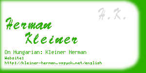 herman kleiner business card